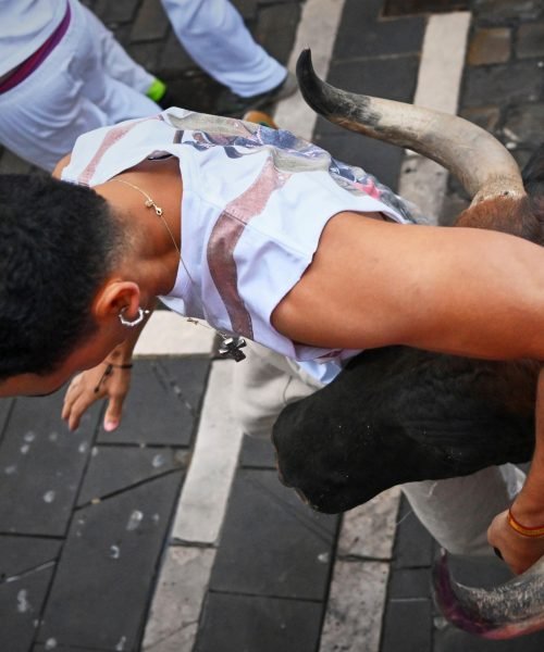 Segundo encierro de San Fermín, en imágenes