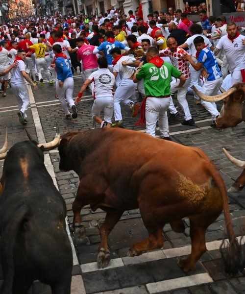 Cuarto encierro de San Fermín, en imágenes