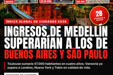 INGRESOS DE MEDELLÍN SUPERARÍAN A LOS DE BUENOS AIRES Y SÃO PAULO (VIDEO)